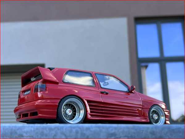 1:18 VW Golf 3 MK3 VR6 Syncro RIEGER GTO RED EDITION inkl VITRINE